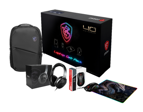MSI 40th Anniversary MAX Pack – rygsæk, H901 GC-headset, M18-mus og RGB-musemåtte
