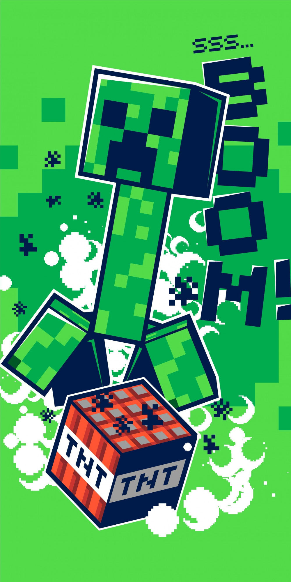Minecraft bath towel, beach towel Boom 70*140cm Minecraft