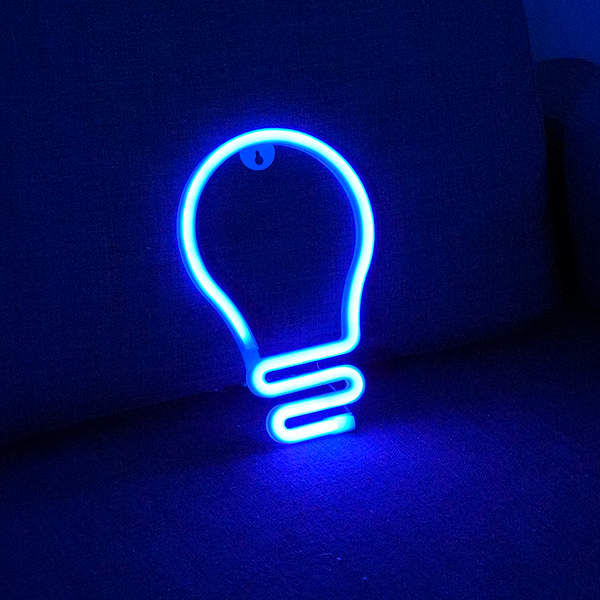 Lampa Neon LED-ljus Blå