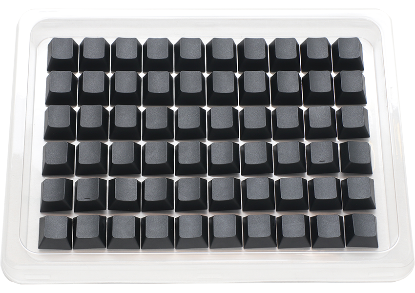 Ducky Blank - 132 Keycap Set - Cherry Profile - PBT - Black Ducky