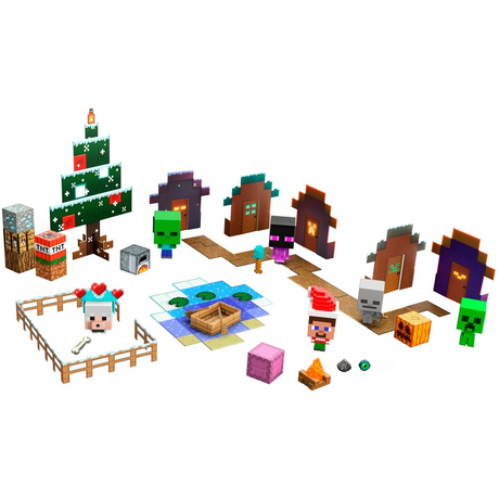 Mattel Minecraft Mob Head Minis Advent Calendar Toy Figure Mattel