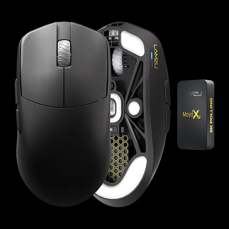 Lamzu Maya X - 8K Dongle, Omron Optical - Charcoal Black