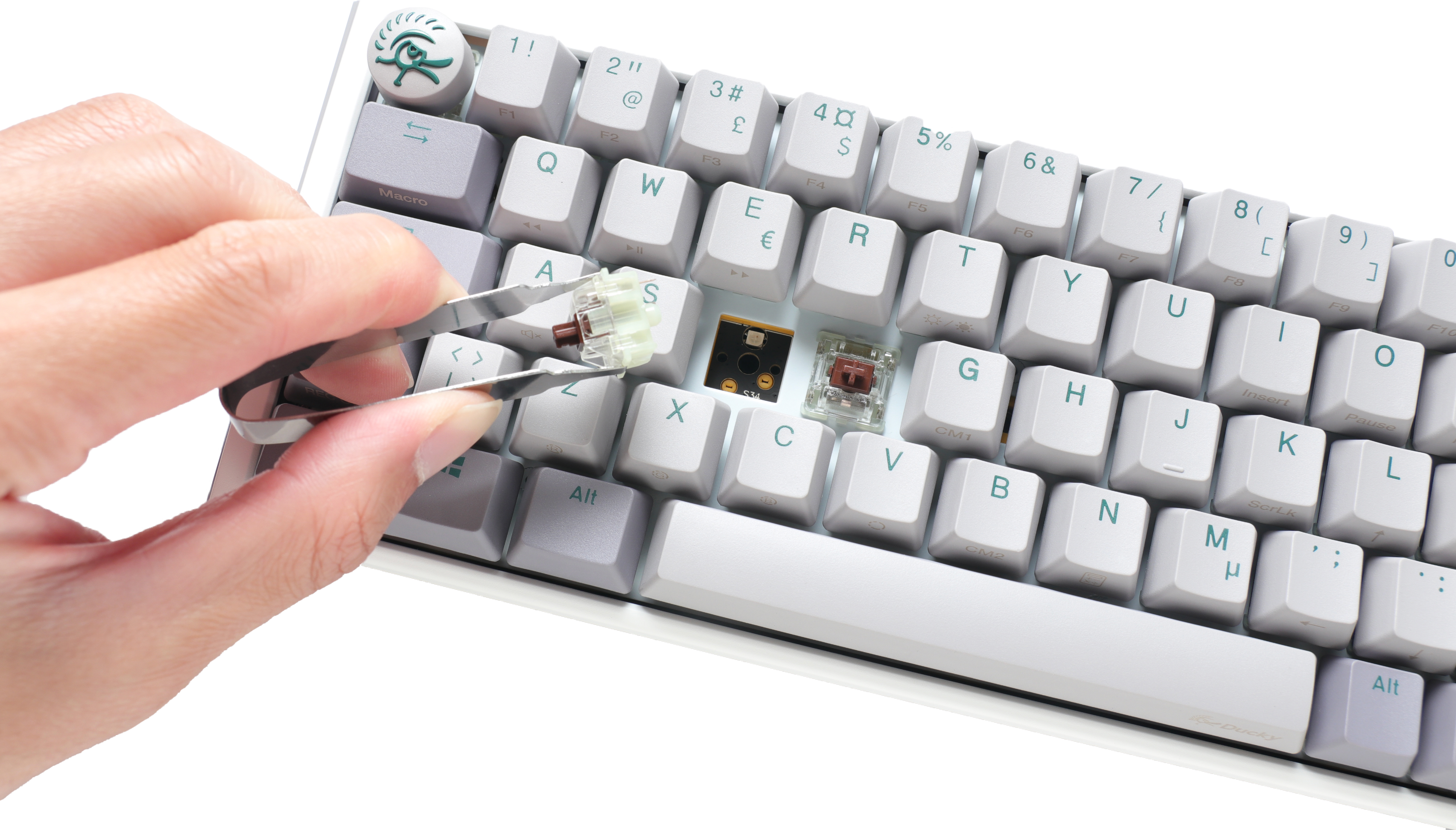 Ducky One 3 - Mist Nordic - Mini 60% - Körsbärsbrun - RGB