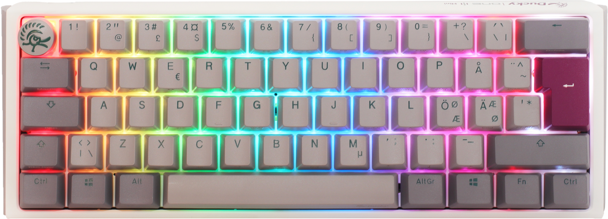 Ducky One 3 - Mist Nordic - Mini 60% - Cherry Brown - RGB