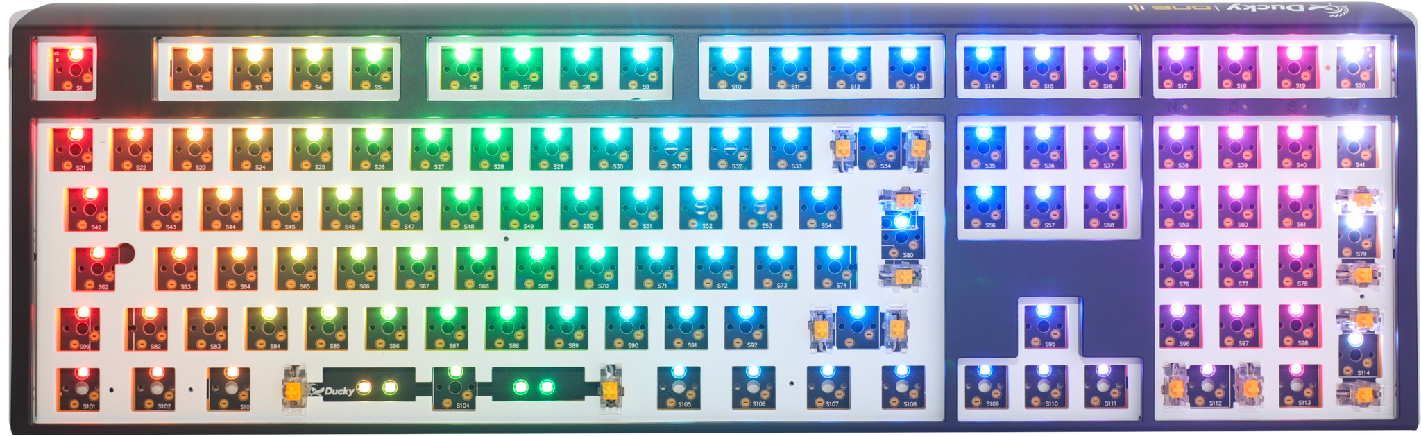 Ducky One 3 - Hot Swap ISO Barebone Black - Fullsize - RGB - Uden Switches/keycaps