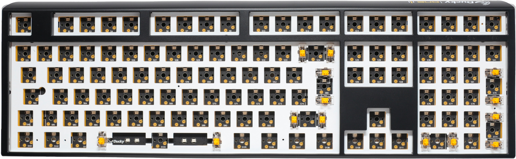 Ducky One 3 - Hot Swap ISO Barebone Black - Fullstorlek - RGB - Utan brytare/tangentknappar