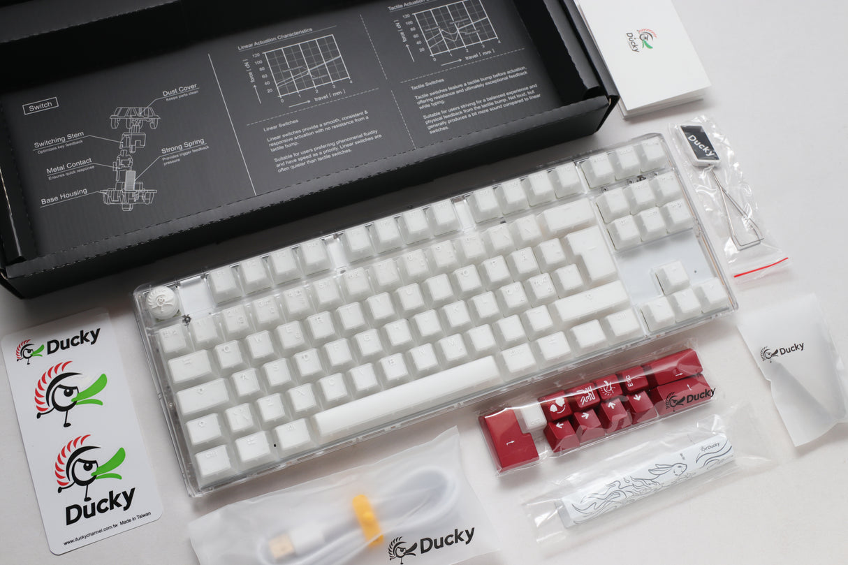 Ducky One 3 - Aura White Nordic - TKL - Kailh Box Jellyfish Switch Y - RGB