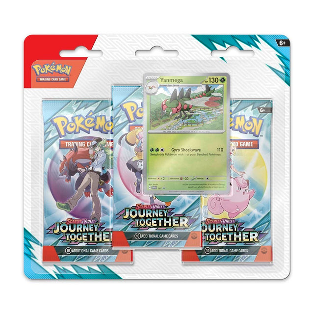 Journey Together 3-Pack Blister med Yanmega-promokort og tre boosterpakker