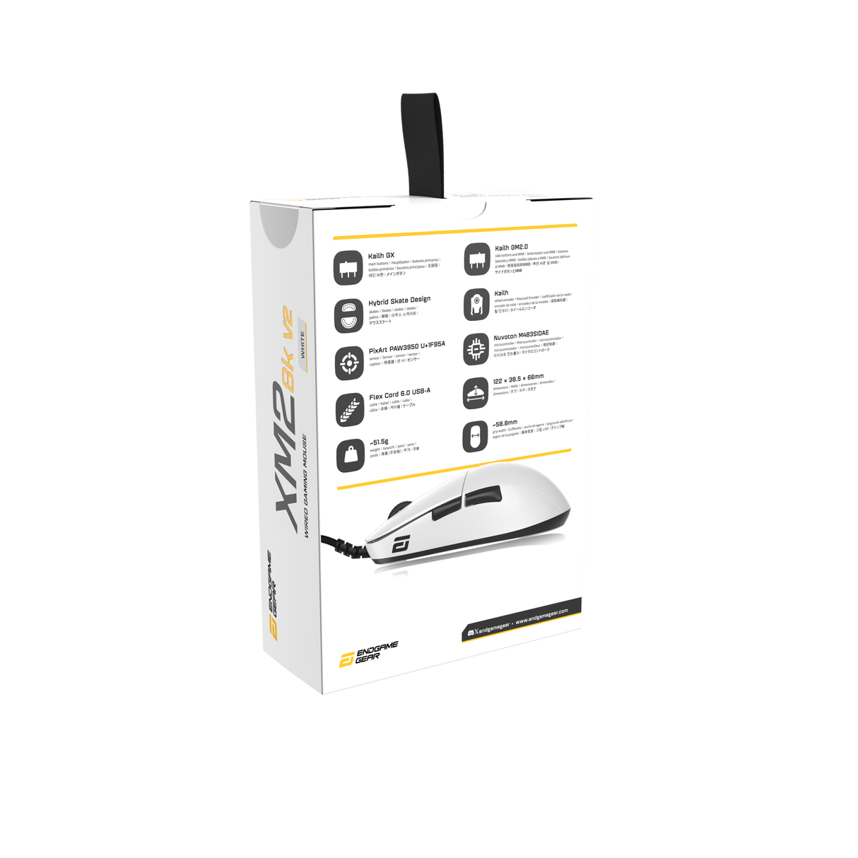 Endgame Gear XM2 8K V2 – Kablet Gaming Mus (Hvid)