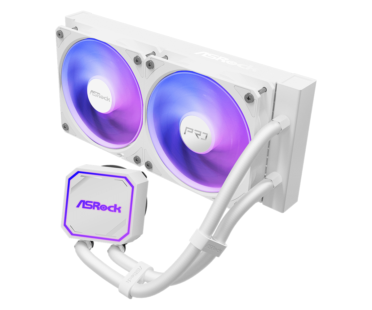 ASRock Pro White 240 ARGB AIO-vandkøling - hvid