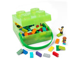 Room Copenhagen LEGO Box with Handle, Storage Box (light green/transparent) Room Copenhagen