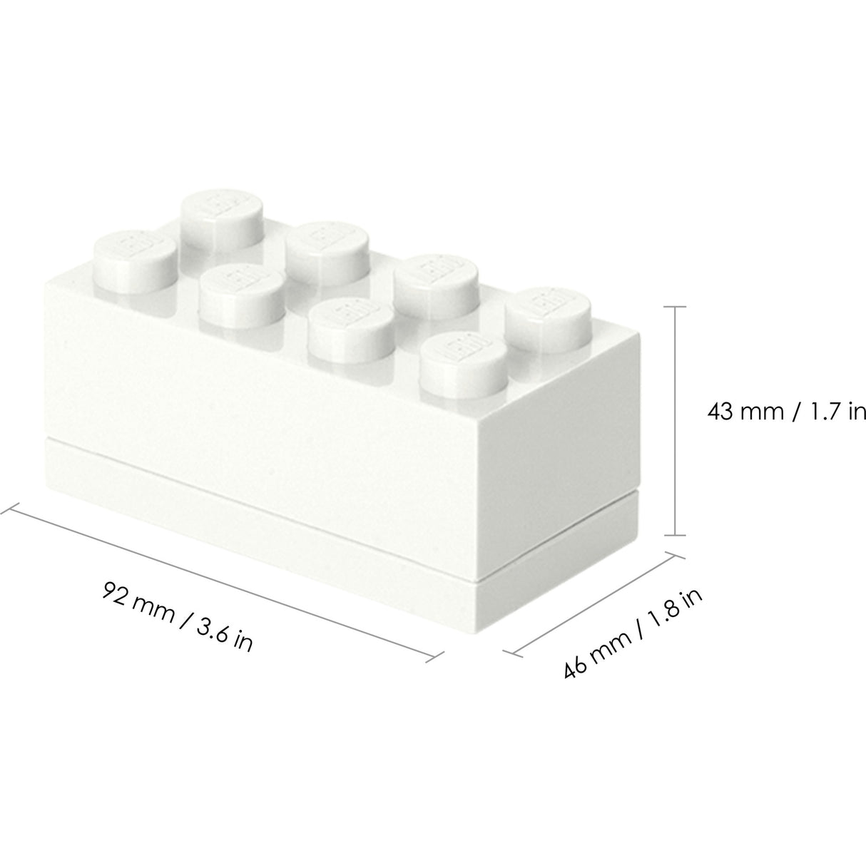 Room Copenhagen LEGO Mini Box 8, Matlåda (vit)
