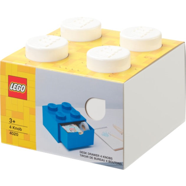 Room Copenhagen LEGO Desk Drawer 4 , storage box (white, knobs)