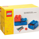 Room Copenhagen LEGO desk drawers set of 3, storage box (red) Room Copenhagen