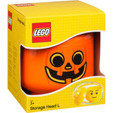 Room Copenhagen LEGO Storage Head "Pumpkin", large, storage box (orange / black)