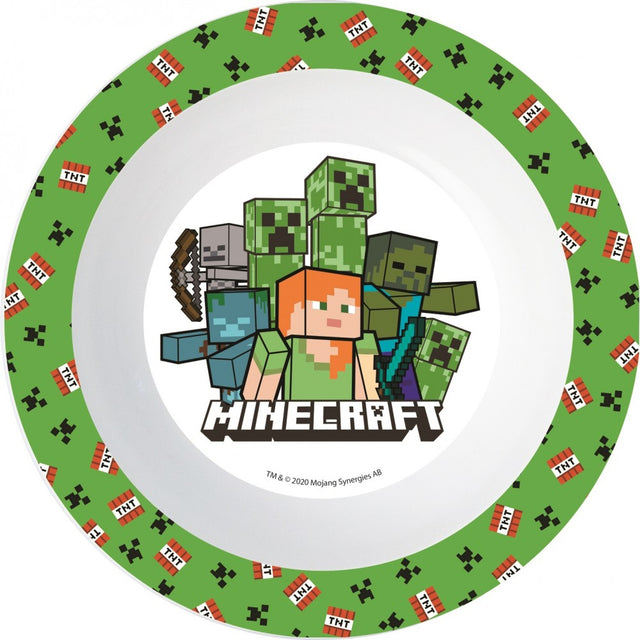 Minecraft Plastik Dyb Tallerken - 16 cm Minecraft