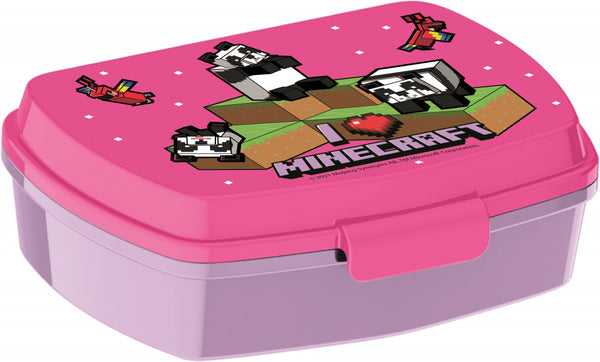 Minecraft Plastik Madkasse - Pink