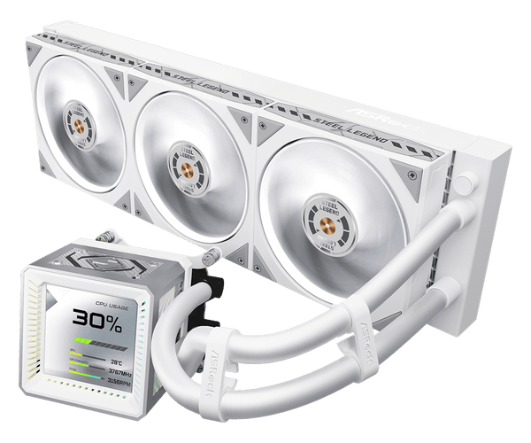 ASRock Steel Legend 360 LCD AIO-vandkøling - hvid