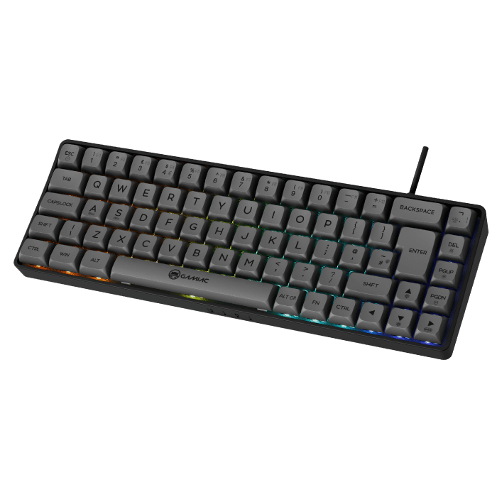 Gamiac TKL69G - Sort/Grå - SF Tastatur - Blå Switch