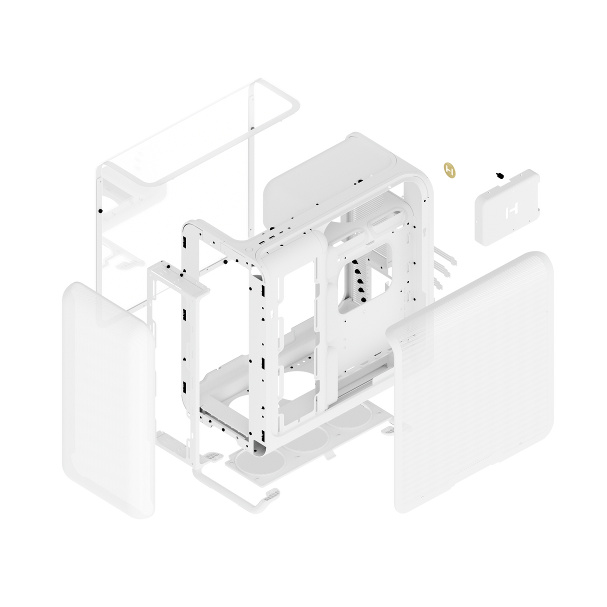 HYTE X50 Midi-Tower – Snövit