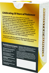 Pokémon TCG 30th Celebration – Booster Bundle – 6 pakker – æskens bagside med indholdsoplysninger