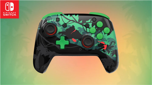 Turtle Beach Rematch Wireless – Donkey Kong Reveal – Switch – controller med motiv på grøn baggrund