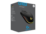 Logitech Gaming Mouse G102 LIGHTSYNC Optisk Kabling Sort