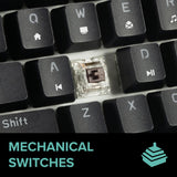 Speedlink - ATMOS RGB Rainbow Mechanical 60% Gaming Keyboard with brown switches, black - US layout Speedlink