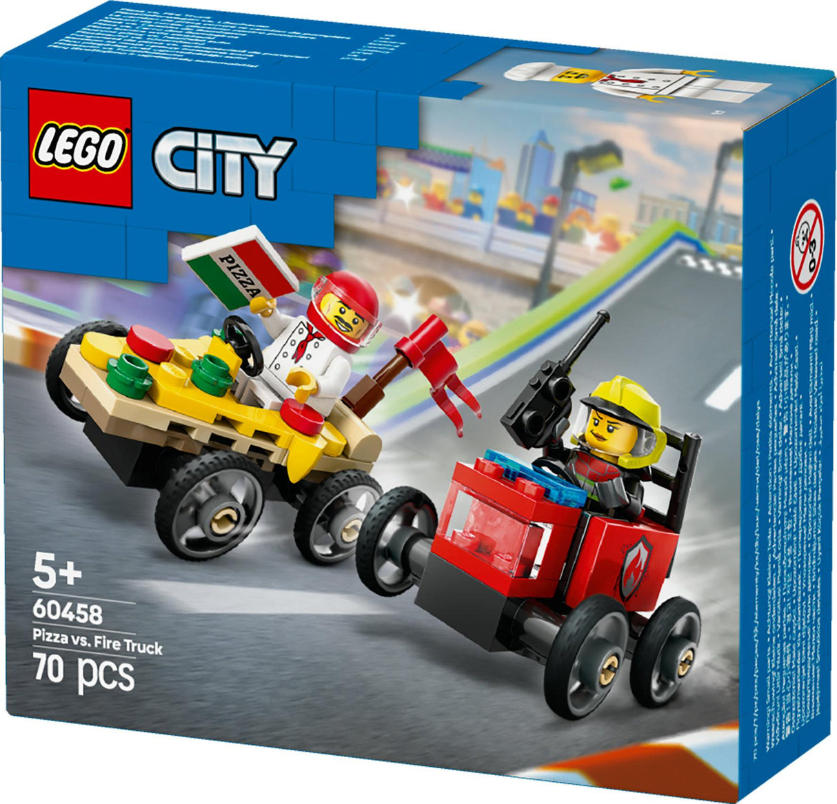 LEGO 60458 City Pizza Delivery Truck vs. Fire Truck LEGO