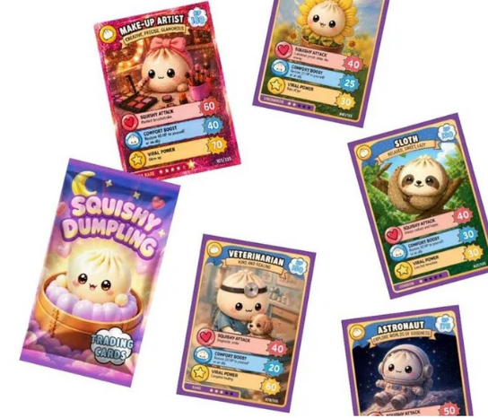 Squishy Dumplings - Collectible Cards 5 Pack (384-0001)
