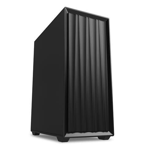 Sharkoon VK3 ATX-kabinet, sort, metalsidepanel og 2 blæsere