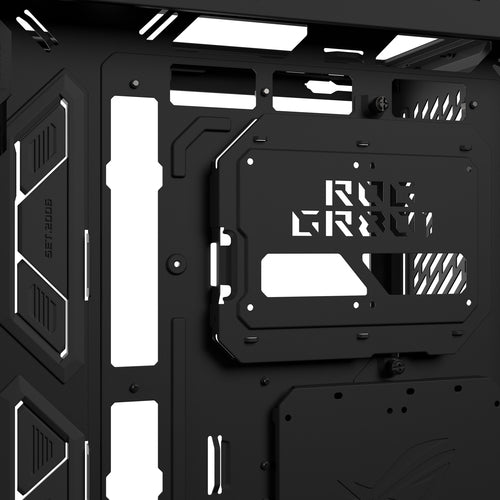 ASUS ROG CRONOX GR801 CURVE TG ARGB BLACK – nærbillede af produktets detaljer (vinkel 3)