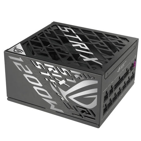 ASUS ROG Strix 1200P Gaming E – 1200 W Platinum PSU – blæsergitter og modulære stik