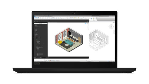 T1A ThinkPad P14s Gen 2 – front med skærm, producentillustration