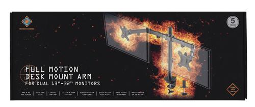 Deltaco - Dual Monitor Skærm Arm - 13