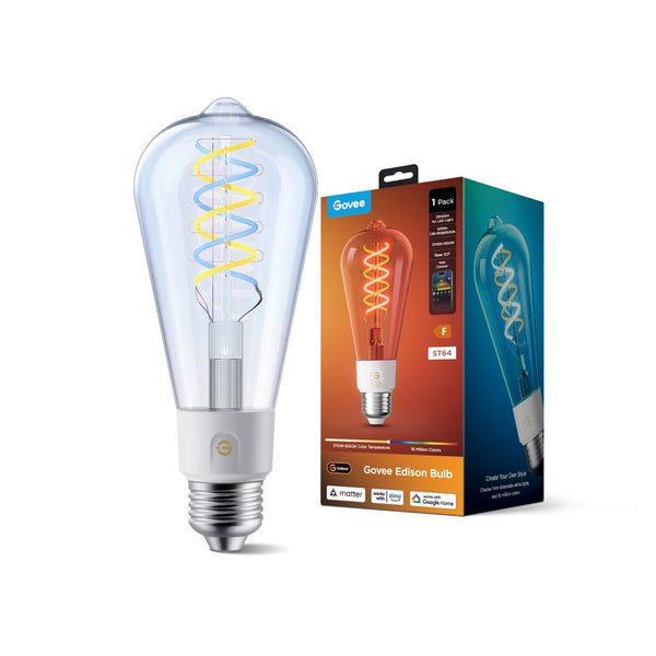Govee Smart Edison E27 – RGBWW LED-pære, 500 lm