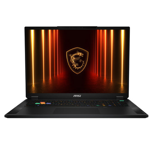 MSI Stealth 18 HX AI A2XWJG-013FR – skærm og tastatur set forfra