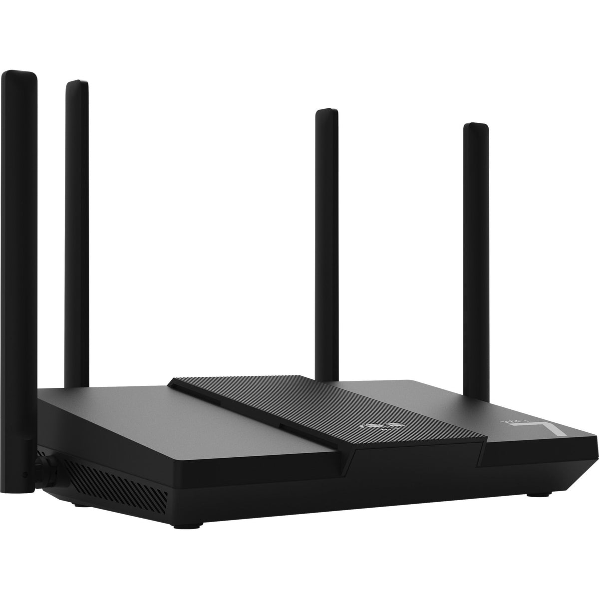 Sort ASUS RT-BE50 med fire udvendige antenner