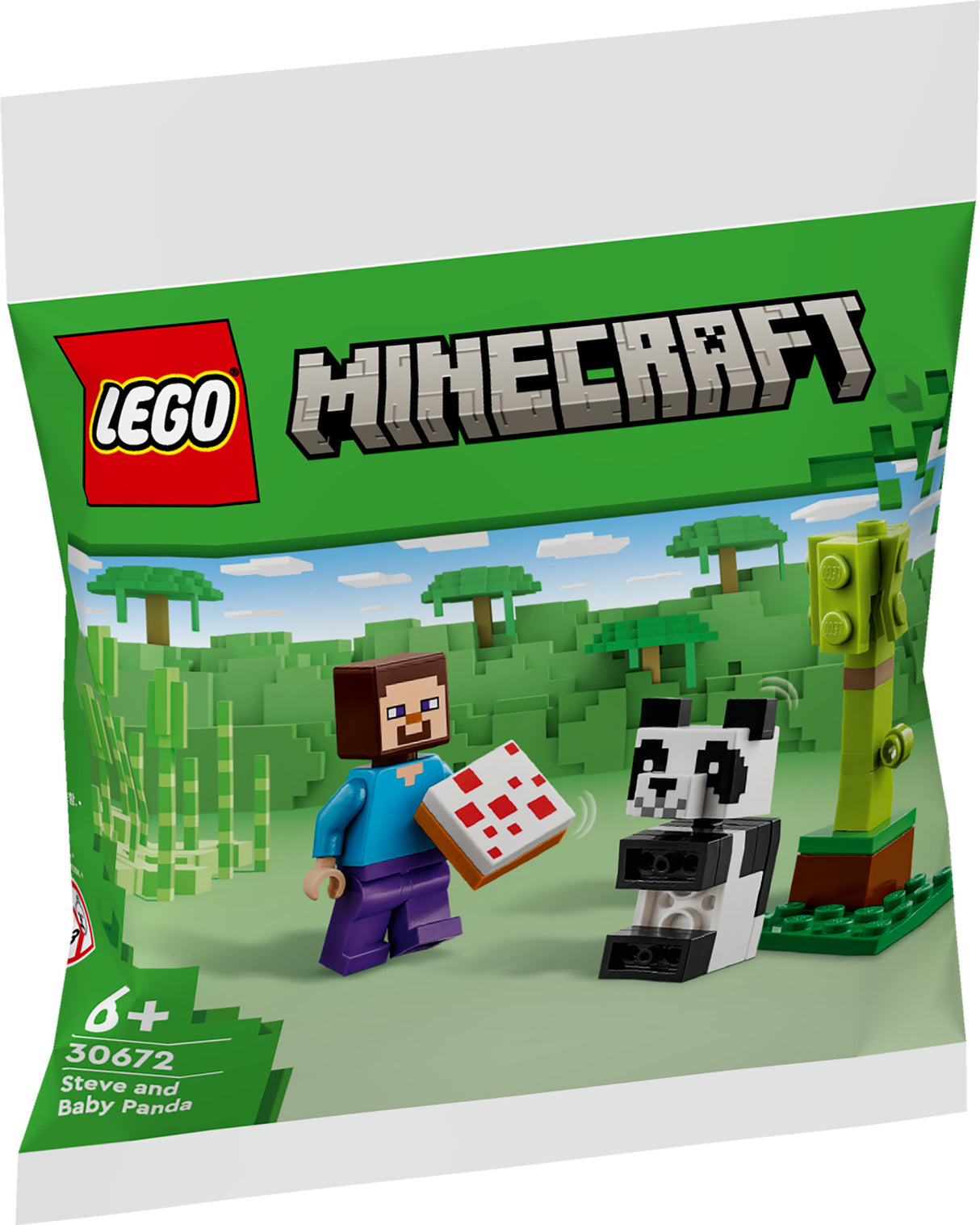 LEGO 30672 Minecraft Steve with Baby Panda, construction toy LEGO