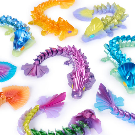 CrystaLynx Dragon – bevægelig drage 22 cm, assorteret