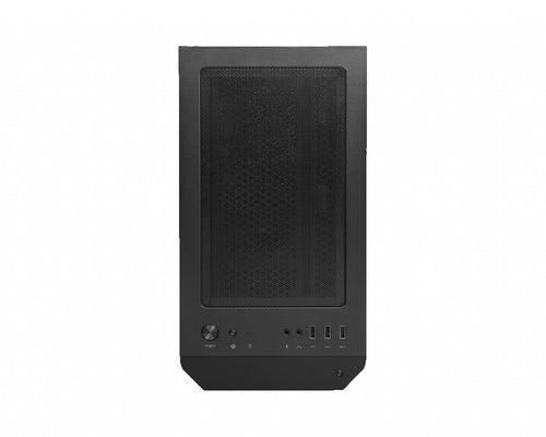 MSI MAG FORGE M100R – sort PC-kabinet – front med slukket lys