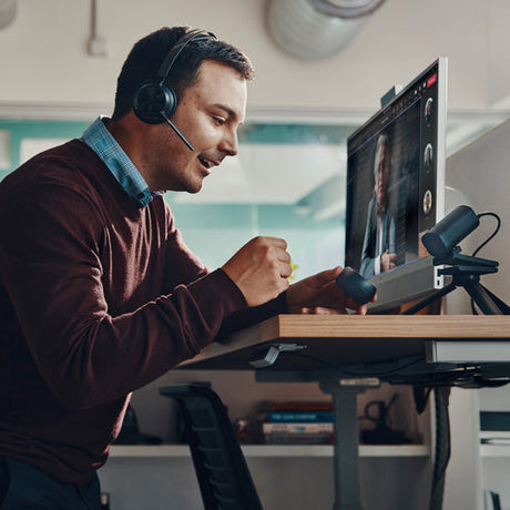Poly Voyager Focus 2 Trådløst Kontorheadset - Sort HP