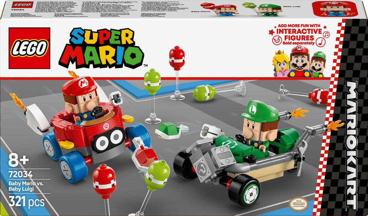 LEGO 72034 Super Mario - Mario Kart: Baby Mario vs. Baby Luigi LEGO