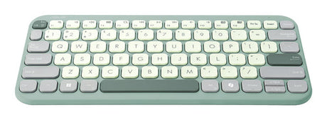 ASUS Marshmallow Keyboard KW100 – taster og arbejdsflade set ovenfra (vinkel 2); tastaturlayout illustrativt