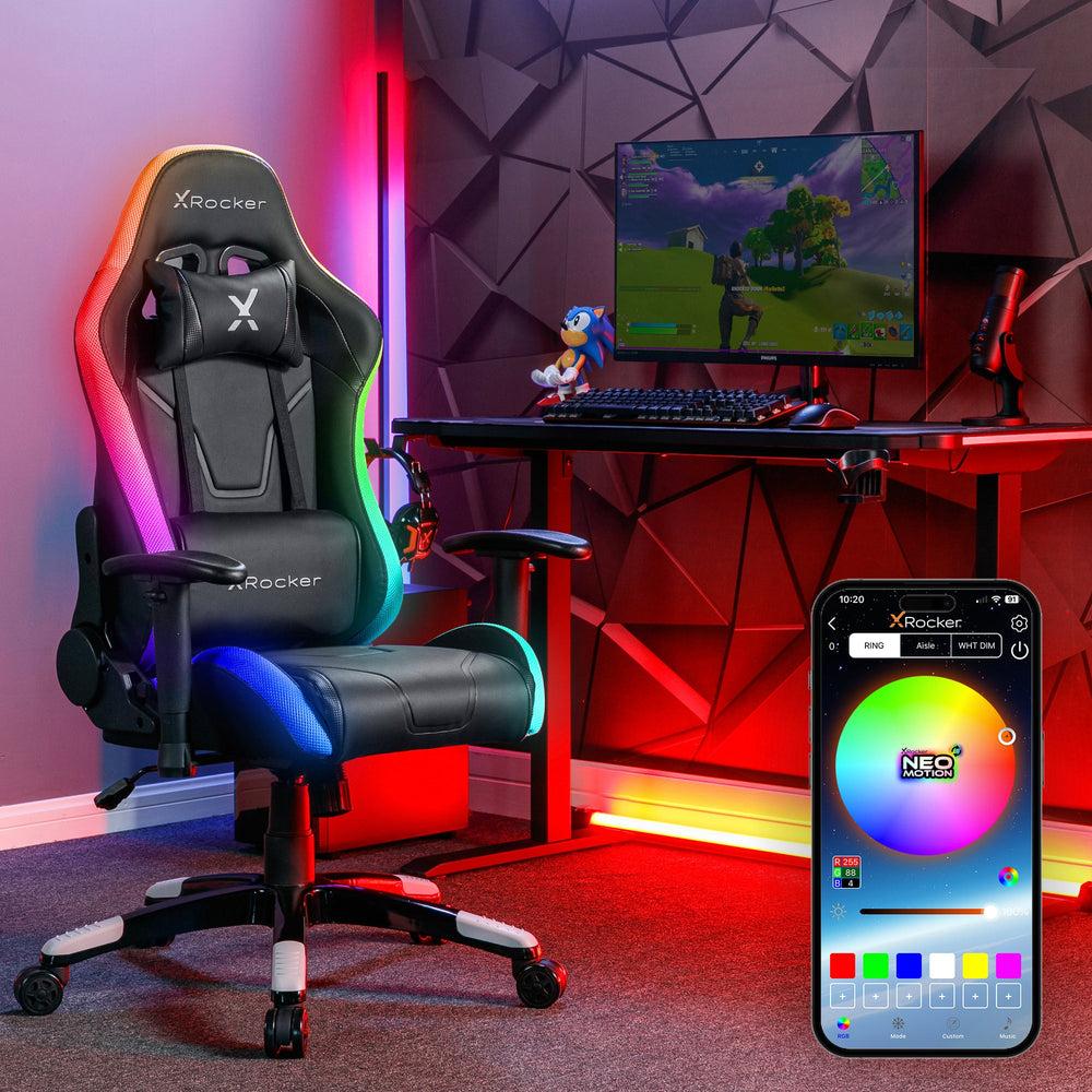 XROCKER AGILITY JUNIOR PC OFFICE GAMING CHAIR - RGB XROCKER