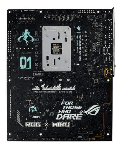ASUS ROG STRIX X870E-H GAMING WIFI7 Hatsune Miku Edition – AM5 bundkort – bagside