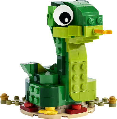 LEGO Iconic 40707 – Slangens år – grøn slangemodel med dekoreret base