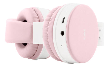 Foldbar on-ear BT headset, 3,5 mm, lyserød streetz