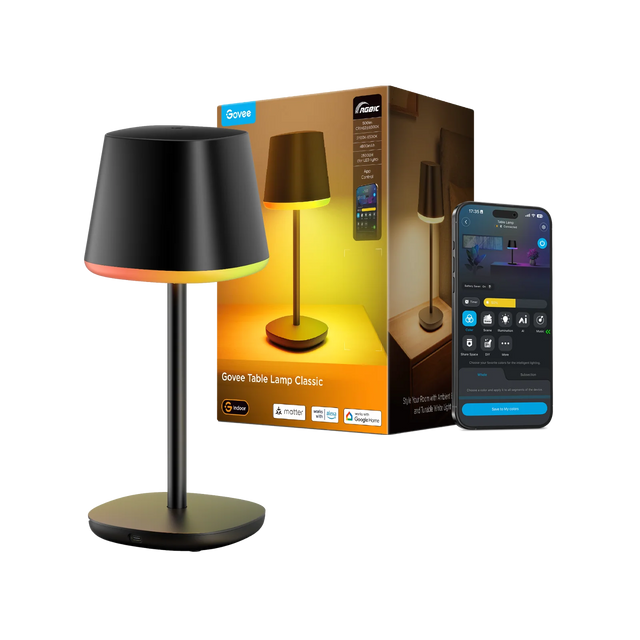 Govee Table Lamp Classic – genopladelig RGBICWW-bordlampe – produktbillede