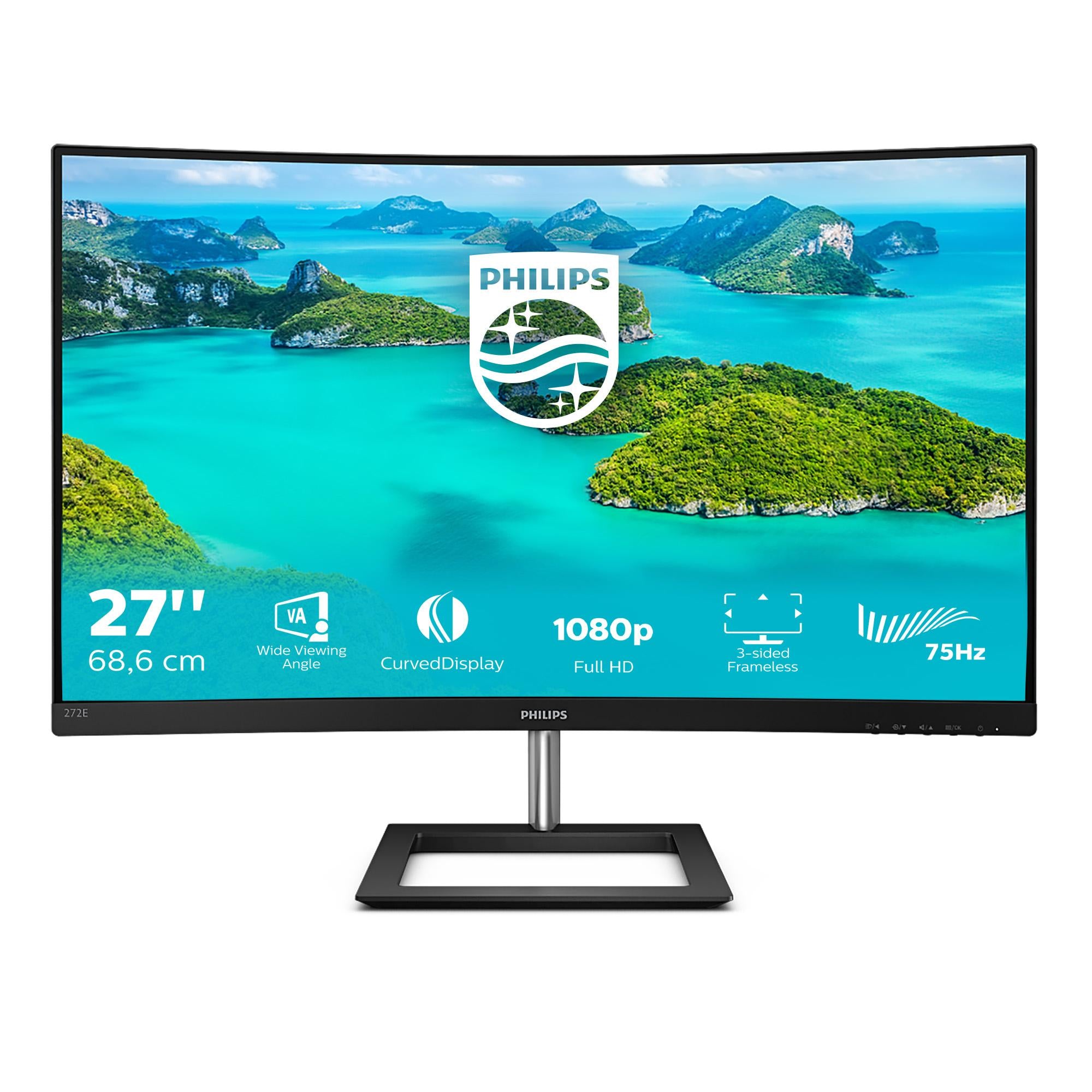 Philips E-line 272E1CA 27 1920 x 1080 (Full HD) VGA (HD-15) HDMI DisplayPort 75Hz Philips